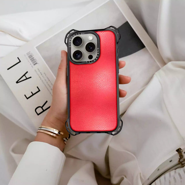 iPhone 16 Pro Max Case Bounce Leather — Valentine Red