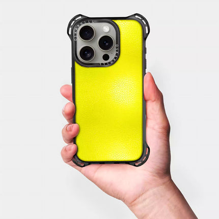 iPhone 16 Pro Max Case Bounce Leather — Lemon Yellow