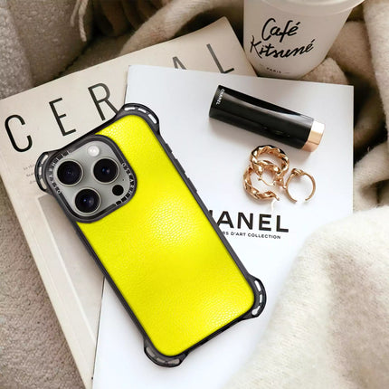 iPhone 16 Pro Max Case Bounce Leather — Lemon Yellow