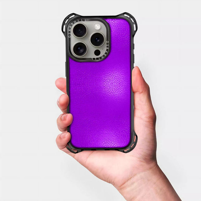 iPhone 16 Pro Max Case Bounce Leather — Dark Violet