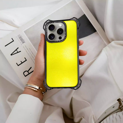 iPhone 16 Pro Max Case Bounce Leather — Lemon Yellow