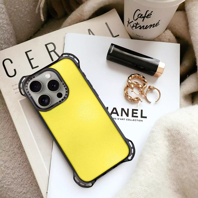 iPhone 16 Pro Case Bounce Leather — Corn Yellow