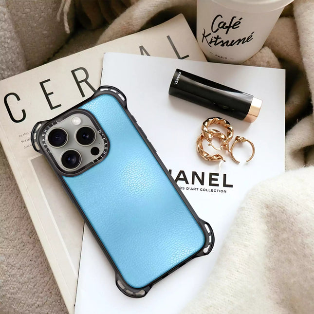 iPhone 16 Pro Case Bounce Leather — Sky Blue