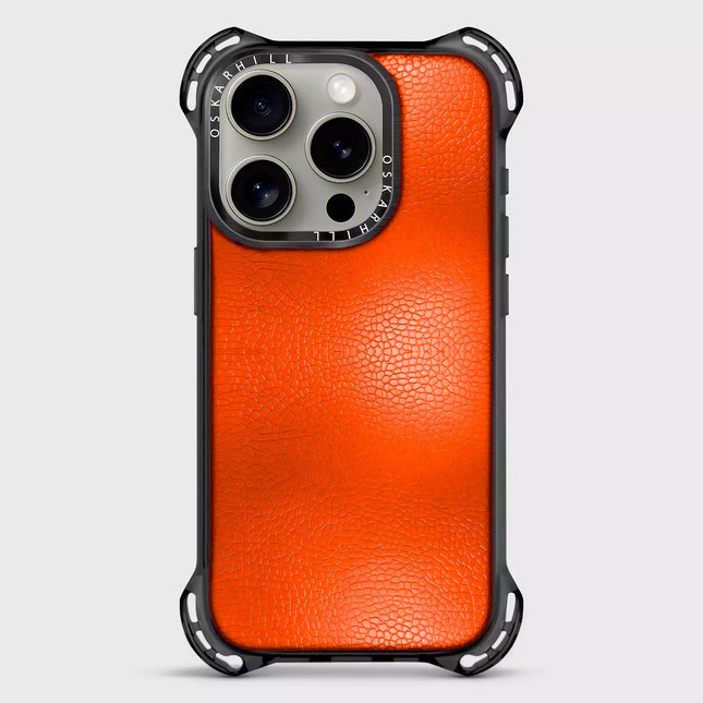 iPhone 16 Pro Case Bounce Leather — Reddish Orange