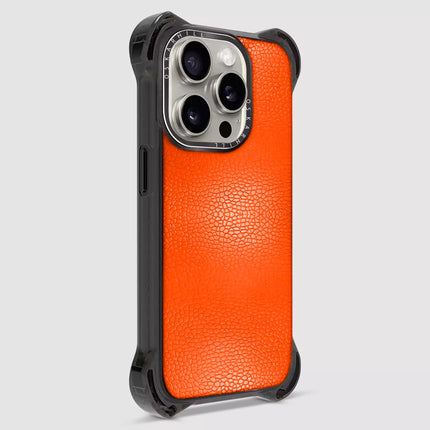 iPhone 16 Pro Max Case Bounce Leather — Reddish Orange