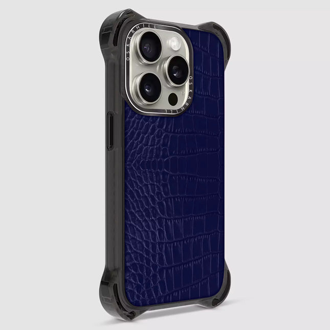 iPhone 15 Pro Max Case Alligator Bounce — Navy Blue