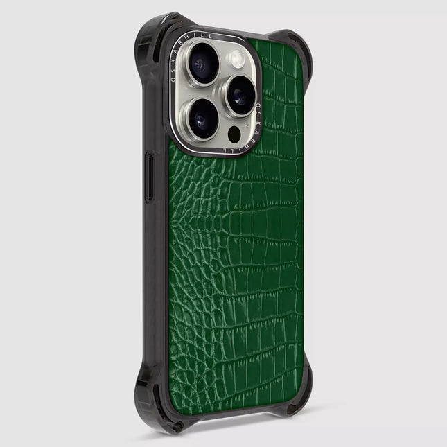 iPhone 14 Pro Case Alligator Bounce — Dark Green