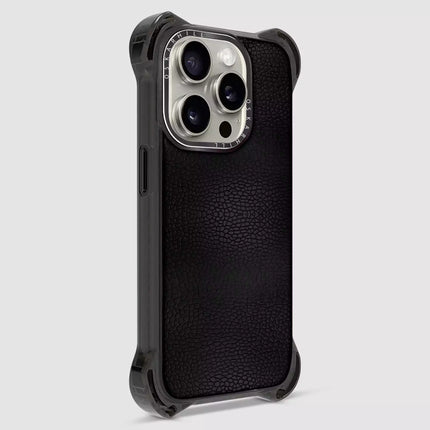 iPhone 16 Pro Max Case Bounce Leather — Smoky Black