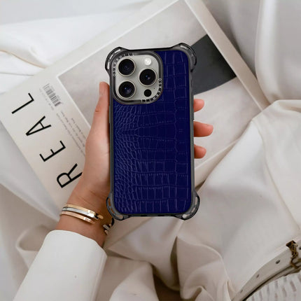 iPhone 16 Pro Max Case Alligator Bounce — Navy Blue