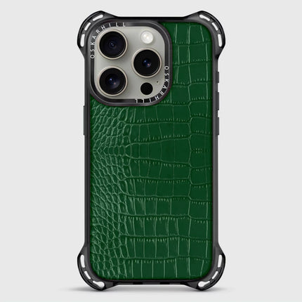 iPhone 16 Pro Max Case Alligator Bounce — Dark Green