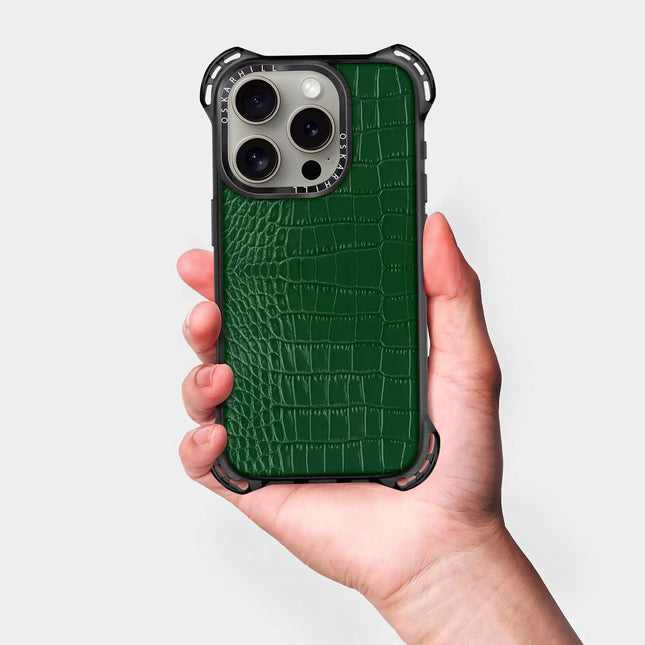 iPhone 13 Pro Max Case Alligator Bounce — Dark Green