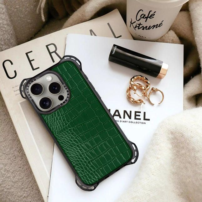 iPhone 14 Pro Case Alligator Bounce — Dark Green