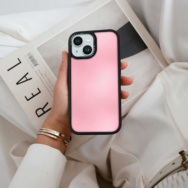 iPhone 15 Case Elite Leather — Baby Pink