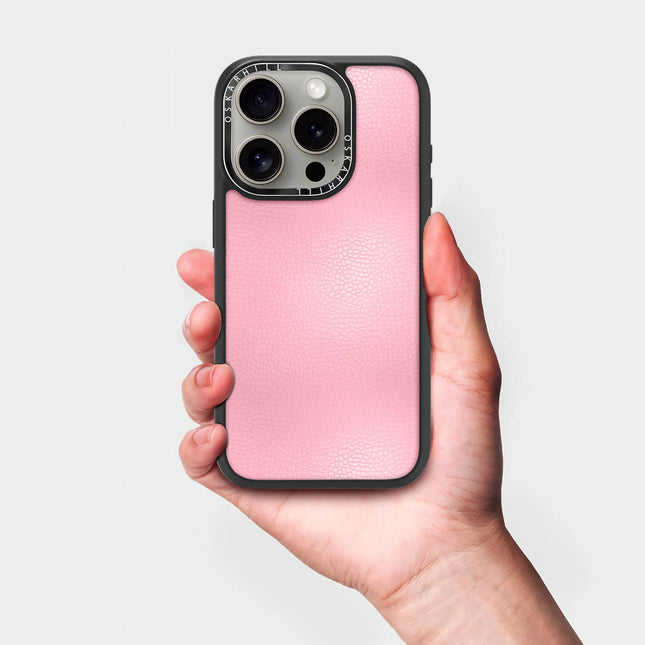 iPhone 15 Pro Case Elite Leather — Baby Pink