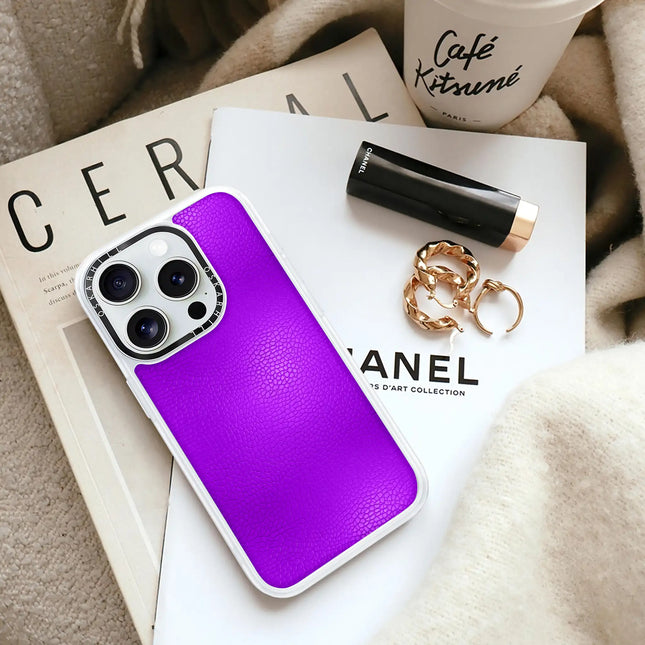 iPhone 14 Pro Case Classic Leather — Dark Violet