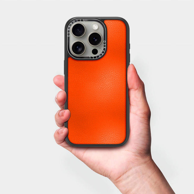 iPhone 14 Pro Max Case Elite Leather — Reddish Orange