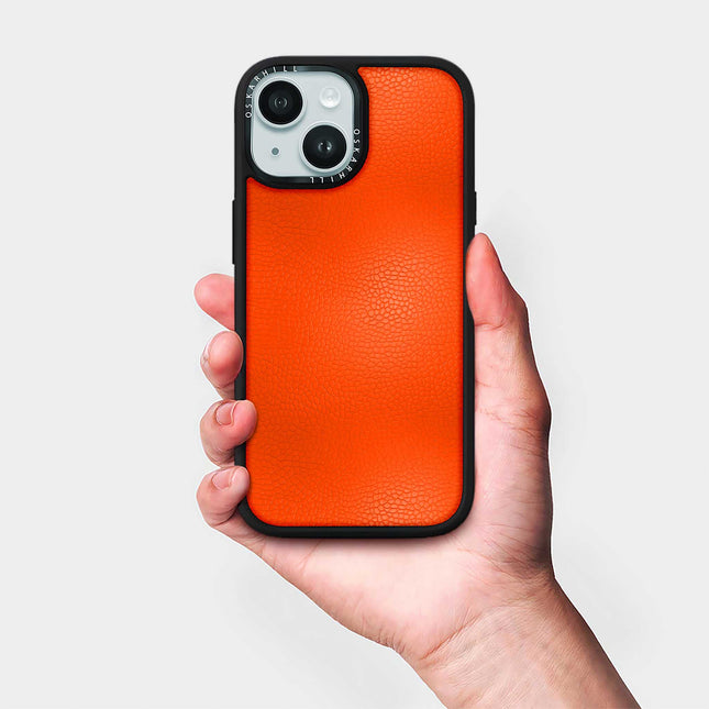 iPhone 13 Case Elite Leather — Reddish Orange