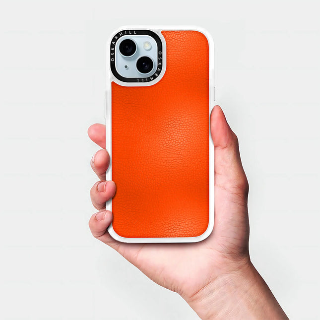 iPhone 14 Plus Case Classic Leather — Reddish Orange