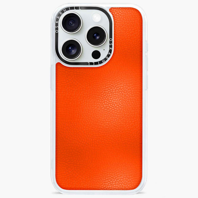 iPhone 13 Pro Case Classic Leather — Reddish Orange