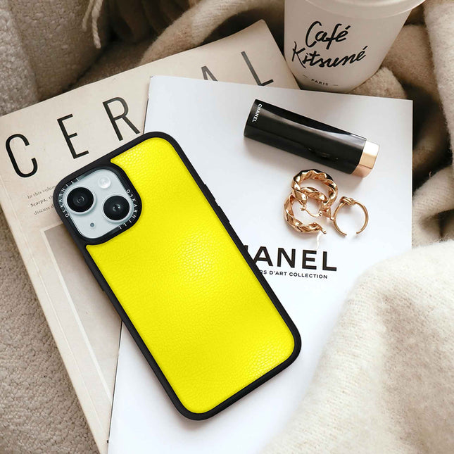 iPhone 13 Case Elite Leather — Lemon Yellow