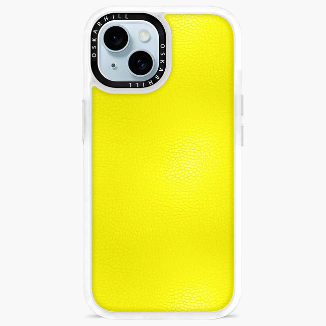 iPhone 14 Case Classic Leather — Lemon Yellow