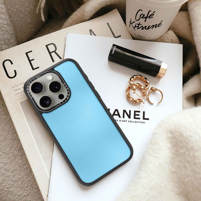 iPhone 16 Pro Case Elite Leather — Sky Blue