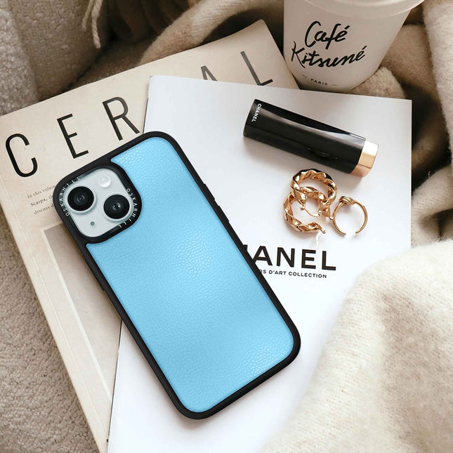 iPhone 15 Case Elite Leather — Sky Blue