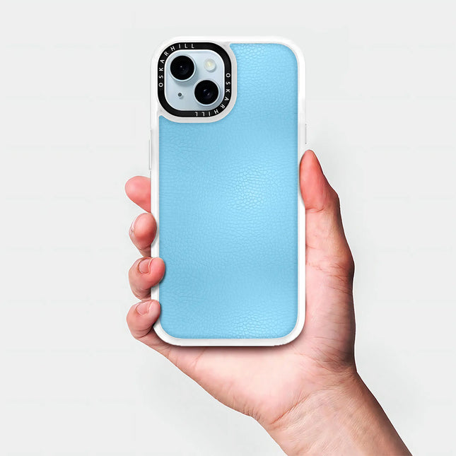 iPhone 15 Plus Case Classic Leather — Sky Blue