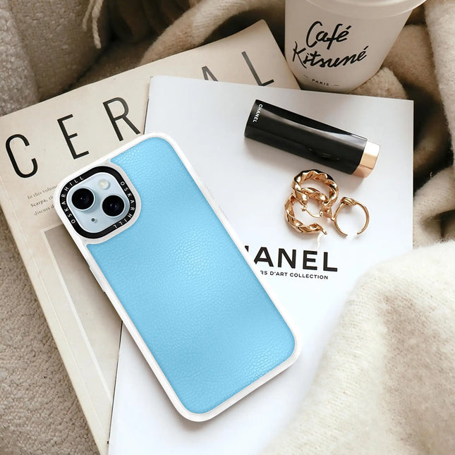 iPhone 14 Case Classic Leather — Sky Blue