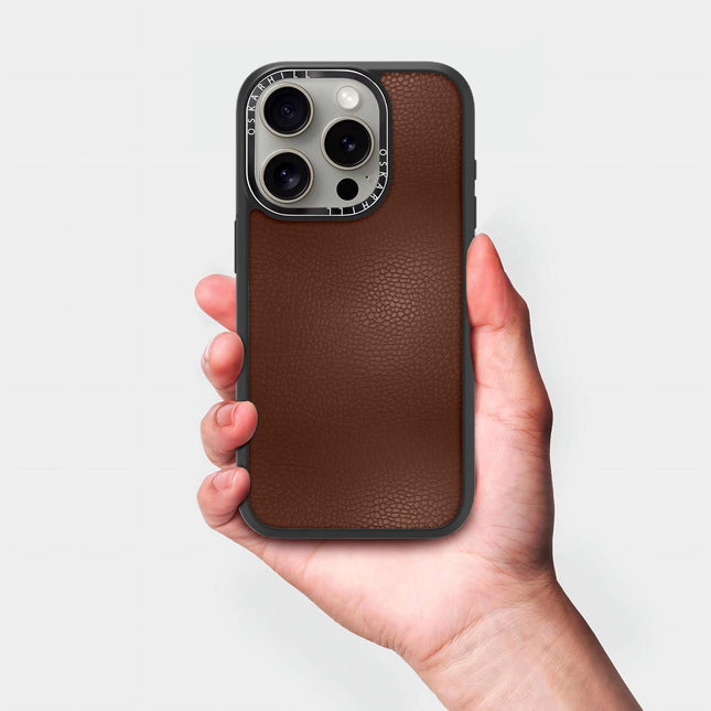 iPhone 13 Pro Case Elite Leather — Crater Brown