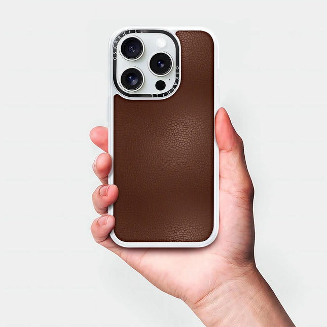 iPhone 16 Pro Max Case Classic Leather — Crater Brown