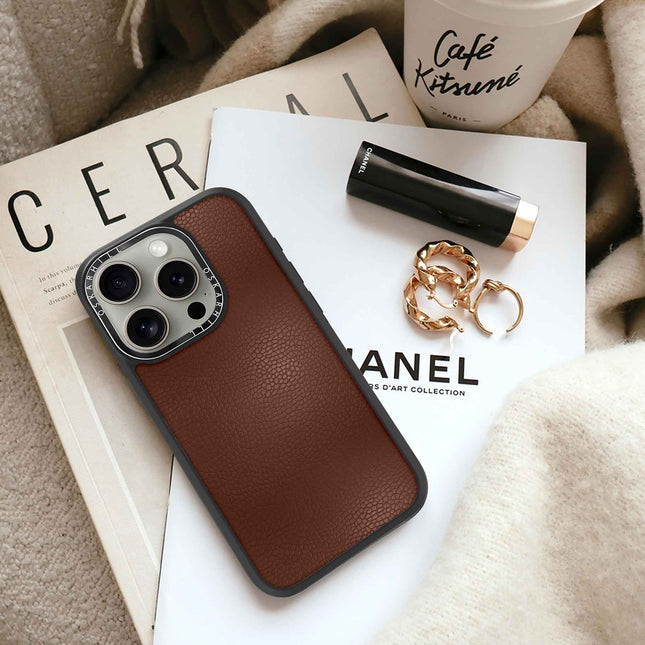 iPhone 14 Pro Case Elite Leather — Crater Brown