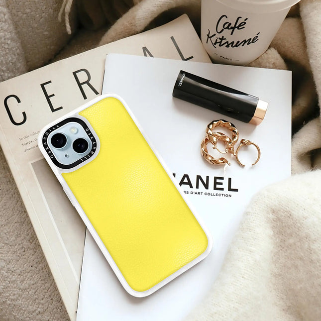 iPhone 14 Case Classic Leather — Corn Yellow