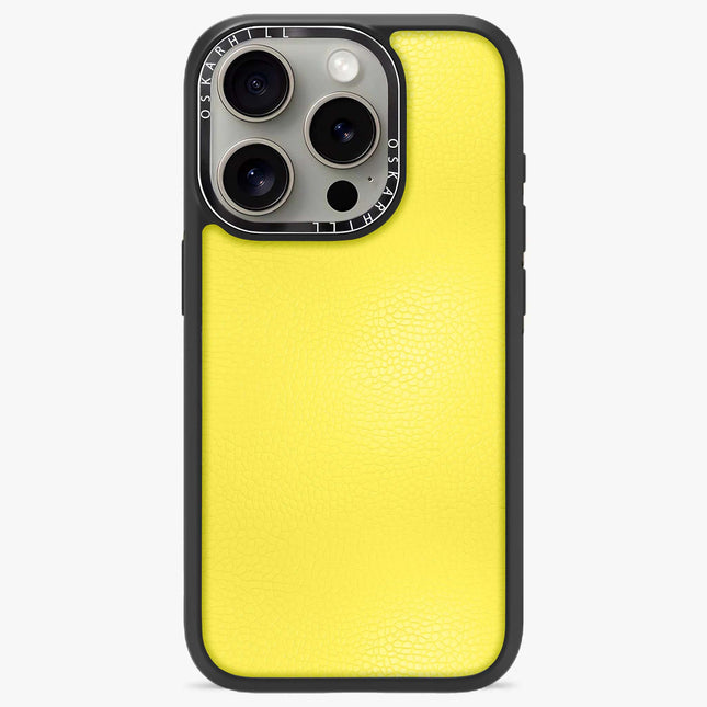 iPhone 15 Pro Case Elite Leather — Corn Yellow