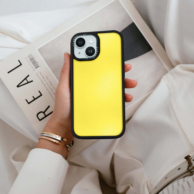 iPhone 14 Case Elite Leather — Corn Yellow