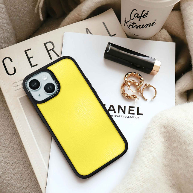 iPhone 14 Plus Case Elite Leather — Corn Yellow