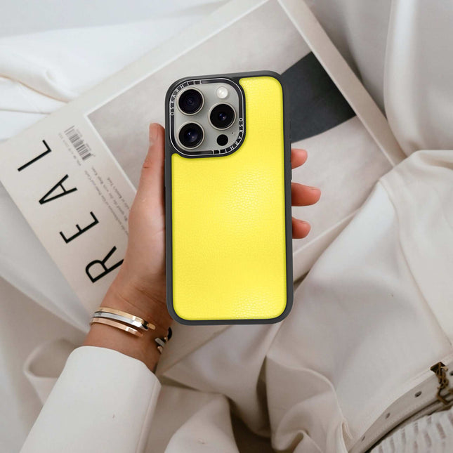 iPhone 13 Pro Max Case Elite Leather — Corn Yellow