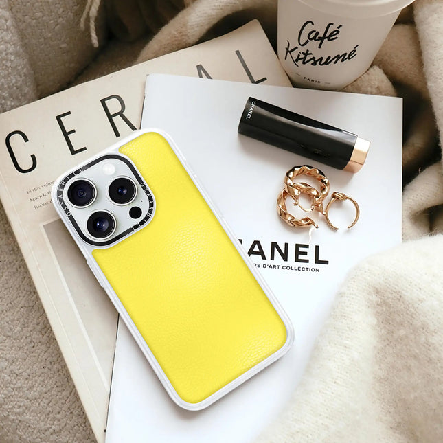 iPhone 13 Pro Case Classic Leather — Corn Yellow