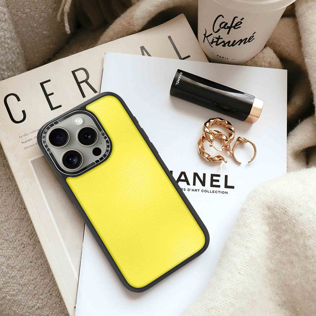 iPhone 14 Pro Case Elite Leather — Corn Yellow