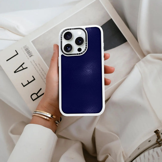 iPhone 13 Pro Case Classic Leather — Night Blue