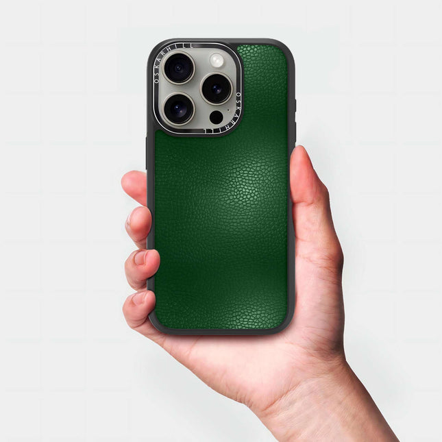 iPhone 16 Pro Case Elite Leather — Dark Green