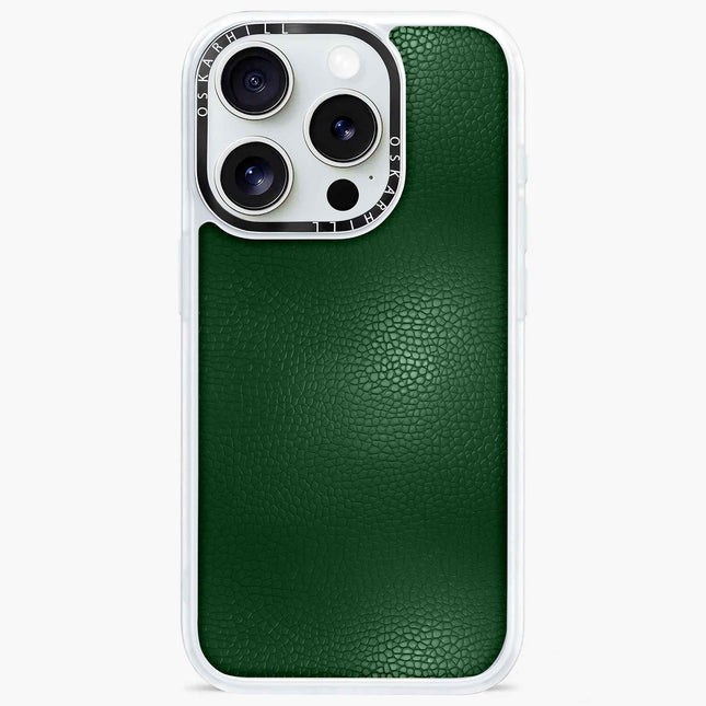 iPhone 16 Pro Case Classic Leather — Dark Green