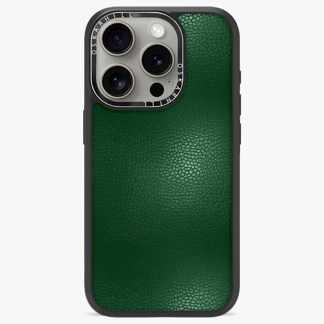 iPhone 15 Pro Max Case Elite Leather — Dark Green