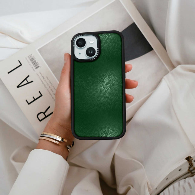 iPhone 14 Case Elite Leather — Dark Green