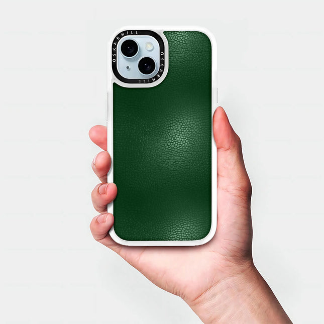 iPhone 15 Case Classic Leather — Dark Green