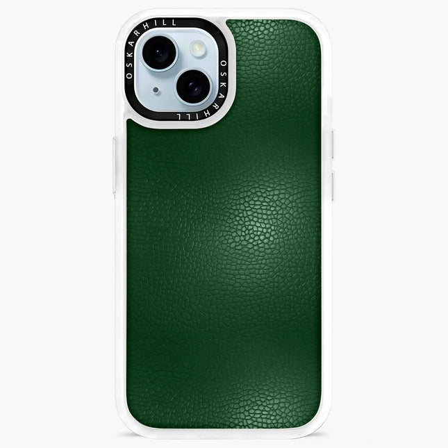 iPhone 15 Case Classic Leather — Dark Green