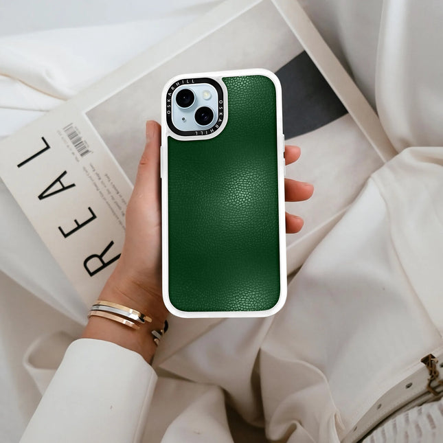 iPhone 13 Case Classic Leather — Dark Green