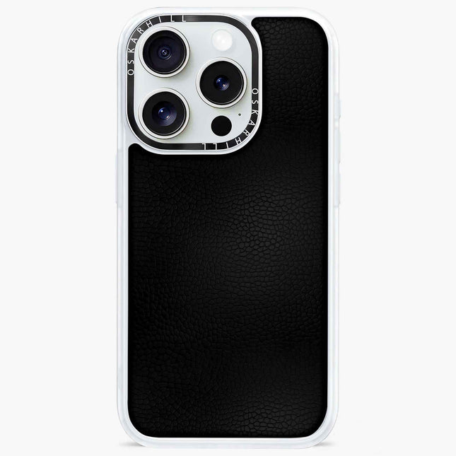 iPhone 15 Pro Case Classic Leather — Smoky Black