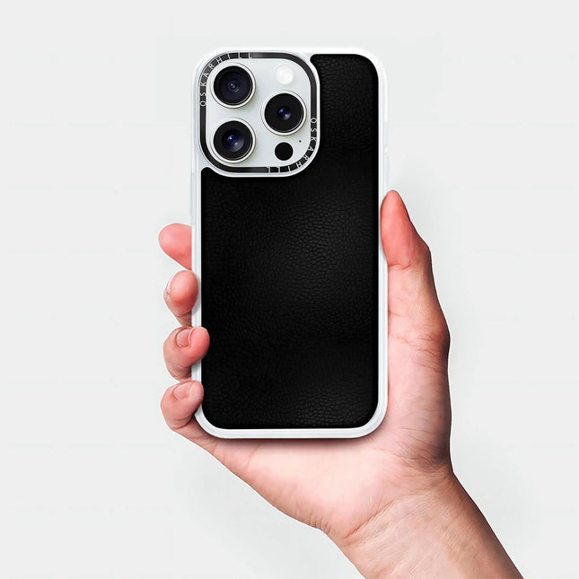 iPhone 15 Pro Case Classic Leather — Smoky Black