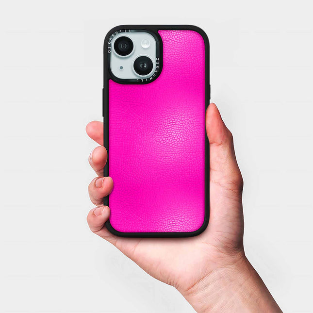 iPhone 14 Plus Case Elite Leather — Shocking Pink